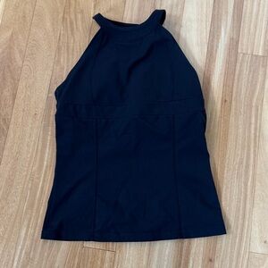 Zobha Black High-Neck Athletic Tank Top